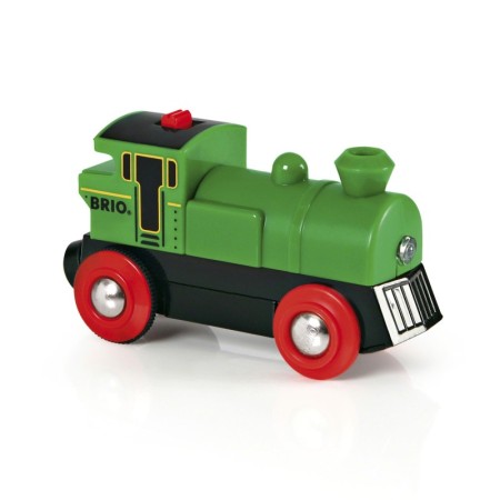 Locomotiva mica verde Brio cu baterii